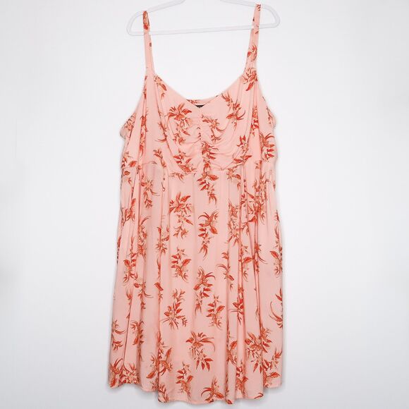 Torrid Womens Strappy Mini Dress Size 4 Floral Print Feminine Summer Vacation - Picture 1 of 10